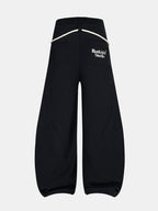 Wide-Leg Baggy Sweatpants With Drawstrings