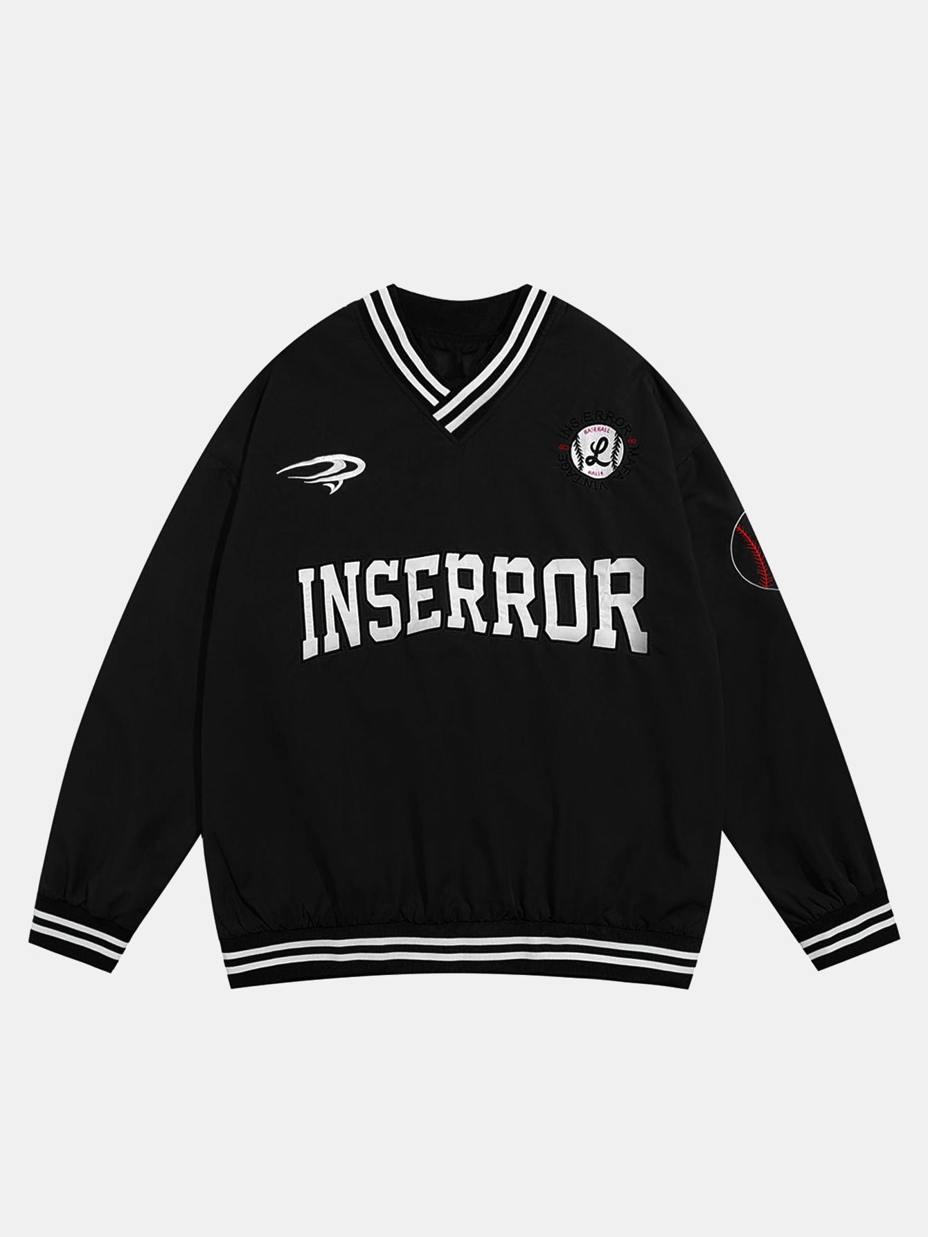 V-Neck Baseball Sweatshirt