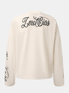 Oversize Slogan Print Waffle T-Shirt
