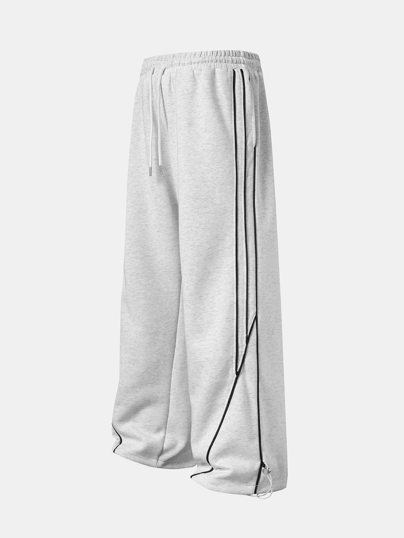 Stripe Wide-Leg Baggy Sweatpants