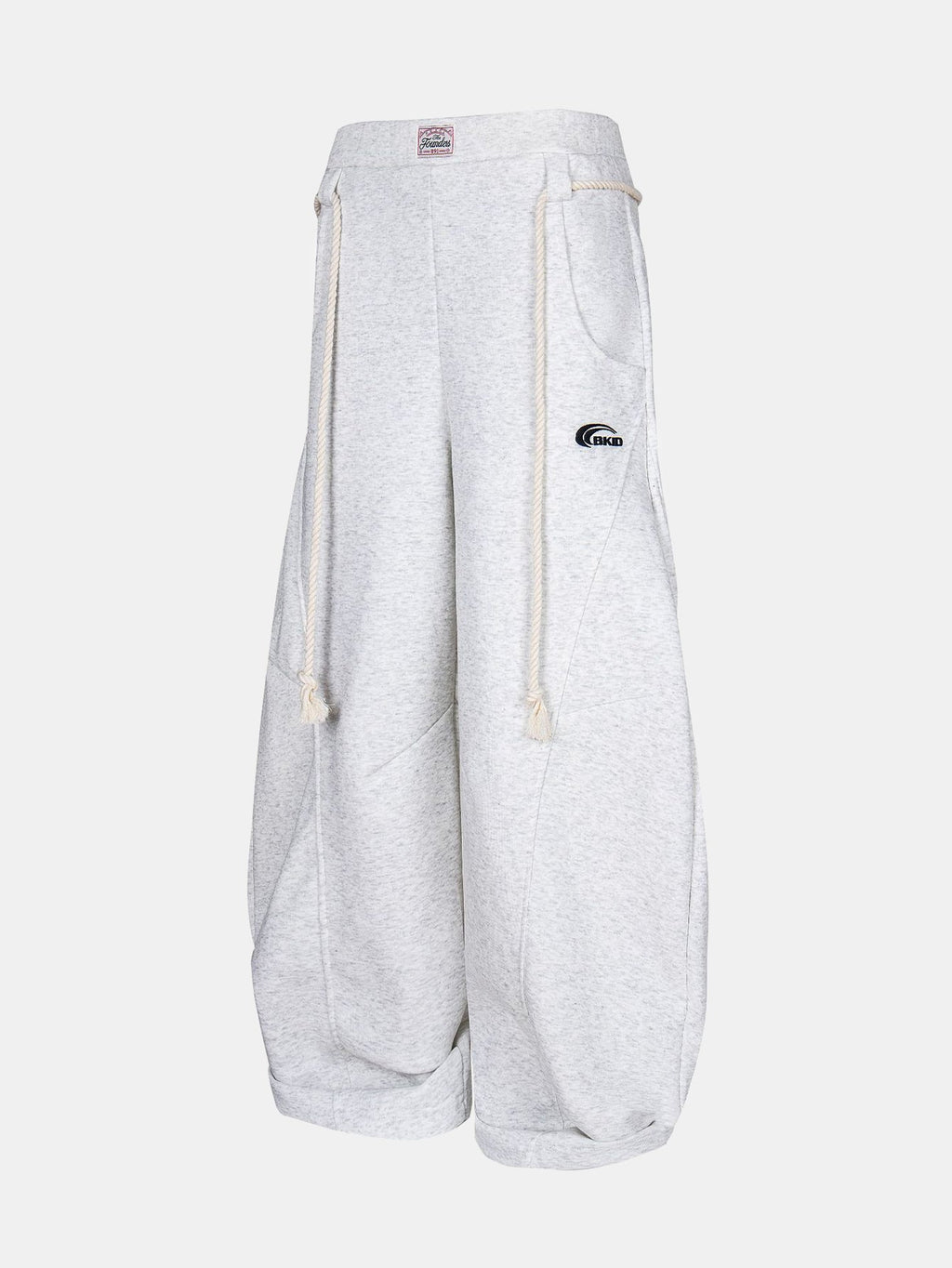 Wide-Leg Baggy Sweatpants With Drawstrings