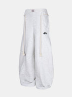 Wide-Leg Baggy Sweatpants With Drawstrings