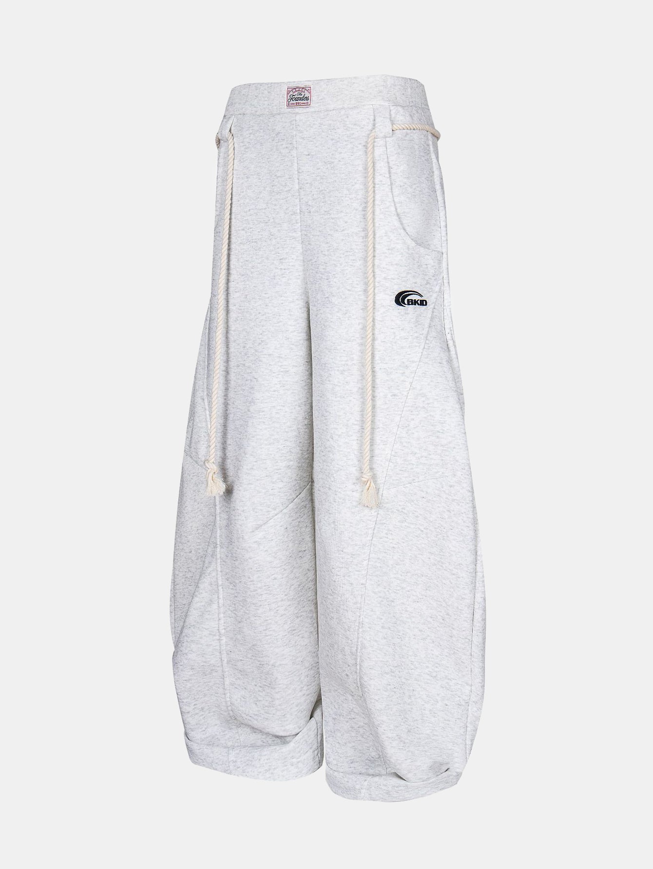Wide-Leg Baggy Sweatpants With Drawstrings