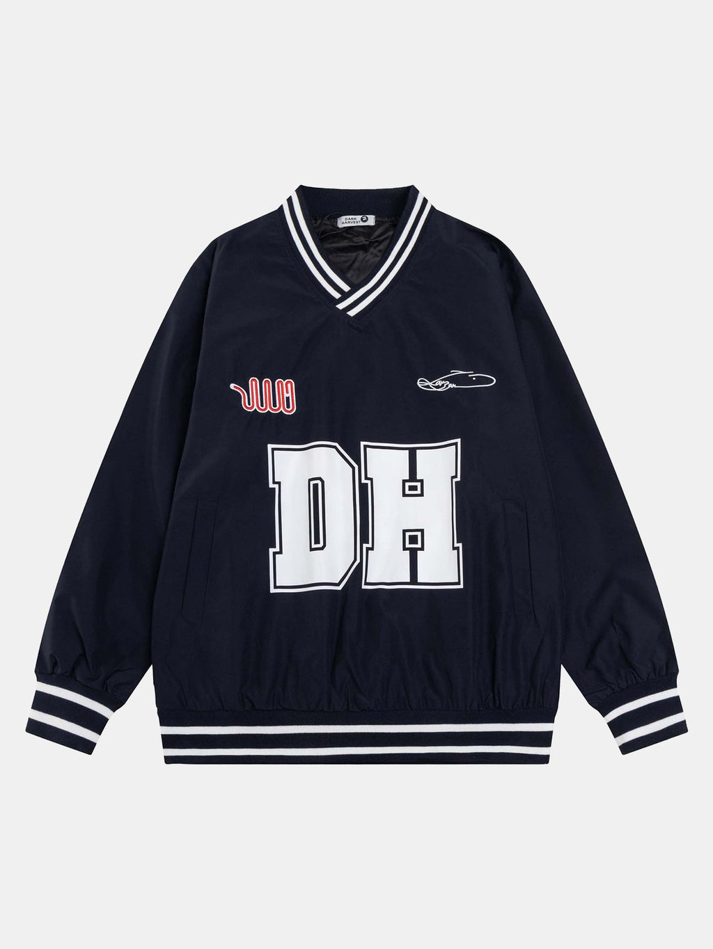 DH Print V Neck Sweatshirt