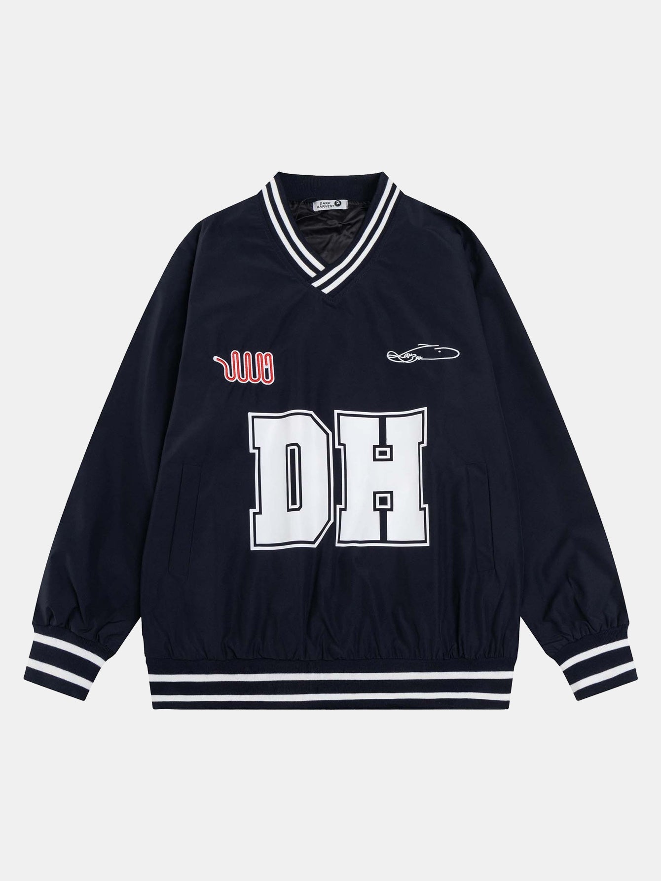 DH Print V Neck Sweatshirt