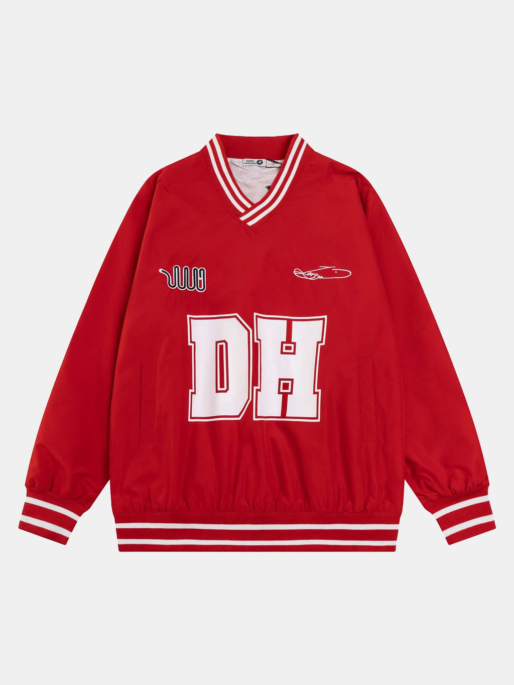 DH Print V Neck Sweatshirt