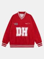 DH Print V Neck Sweatshirt