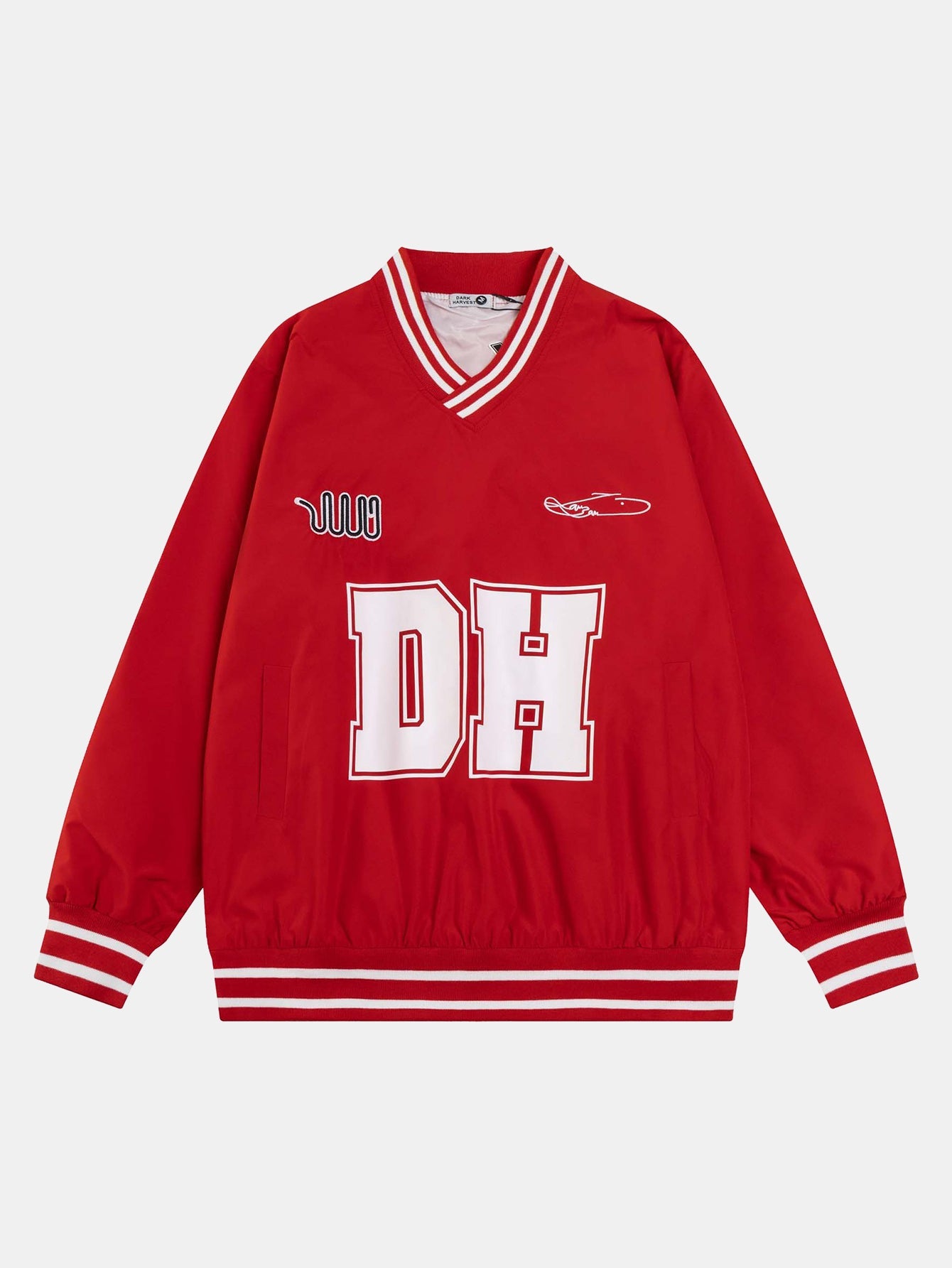 DH Print V Neck Sweatshirt