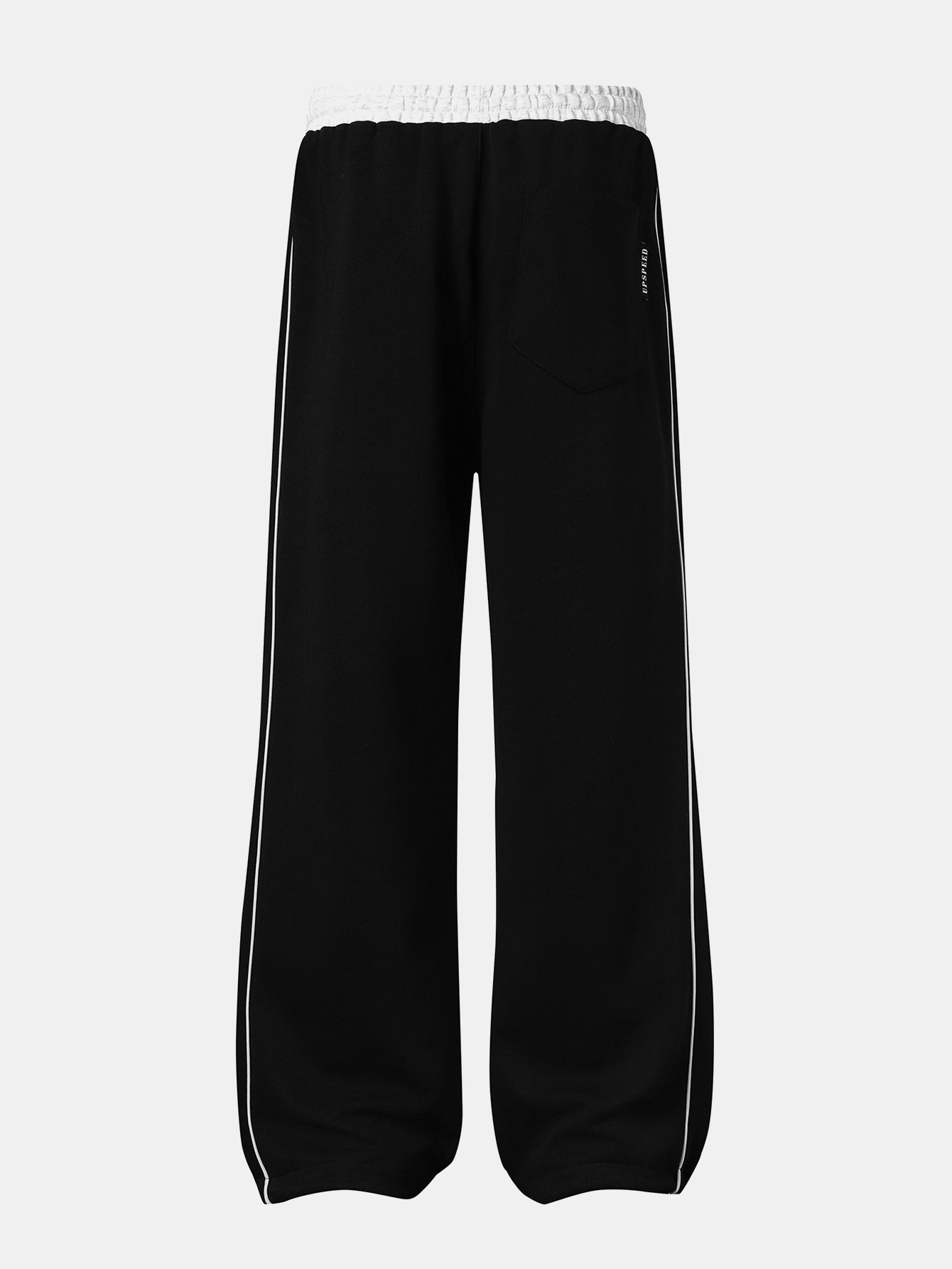 Number Print Wide-Leg Baggy Sweatpants