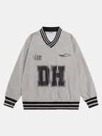 DH Print V Neck Sweatshirt