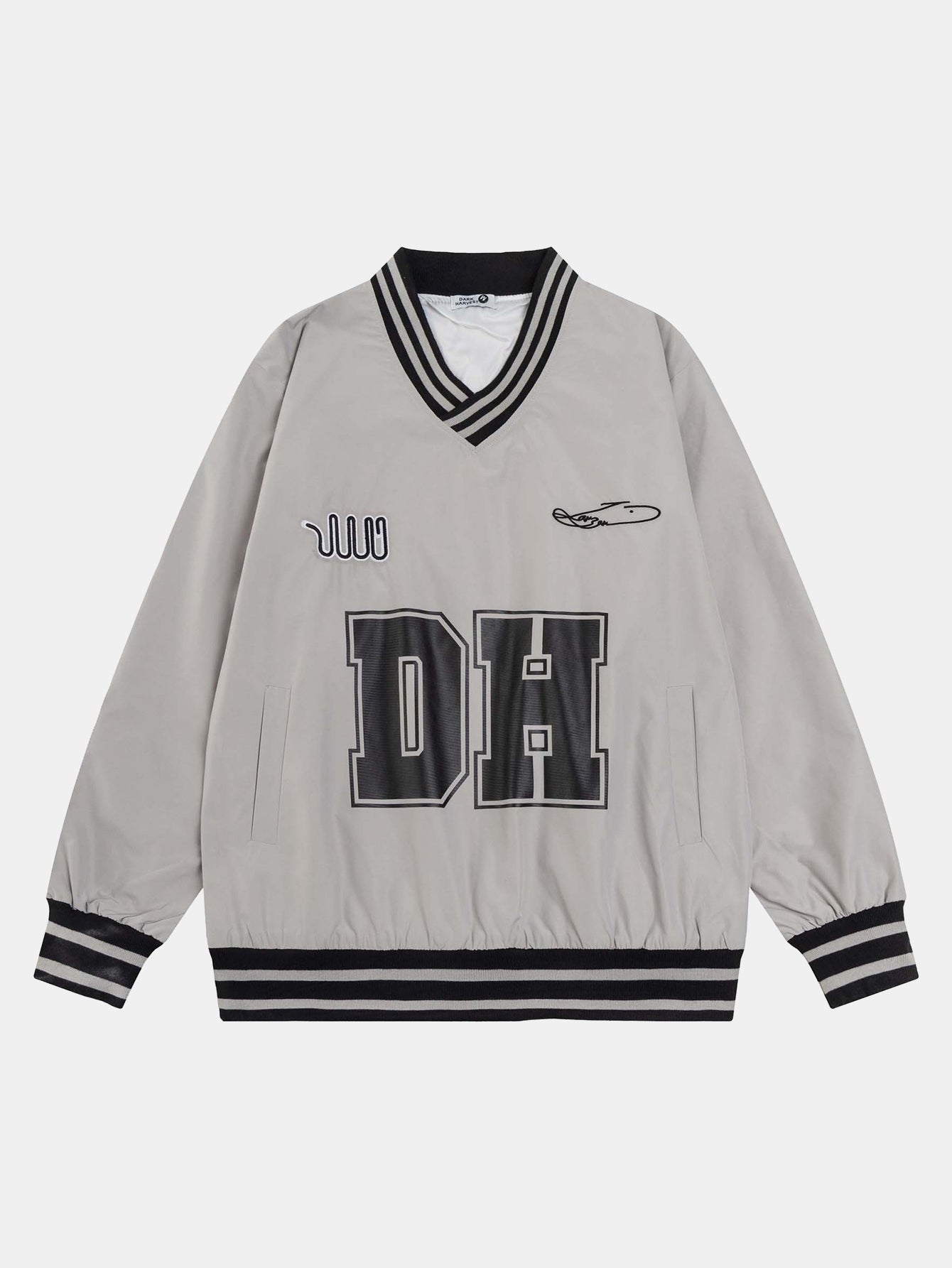 DH Print V Neck Sweatshirt