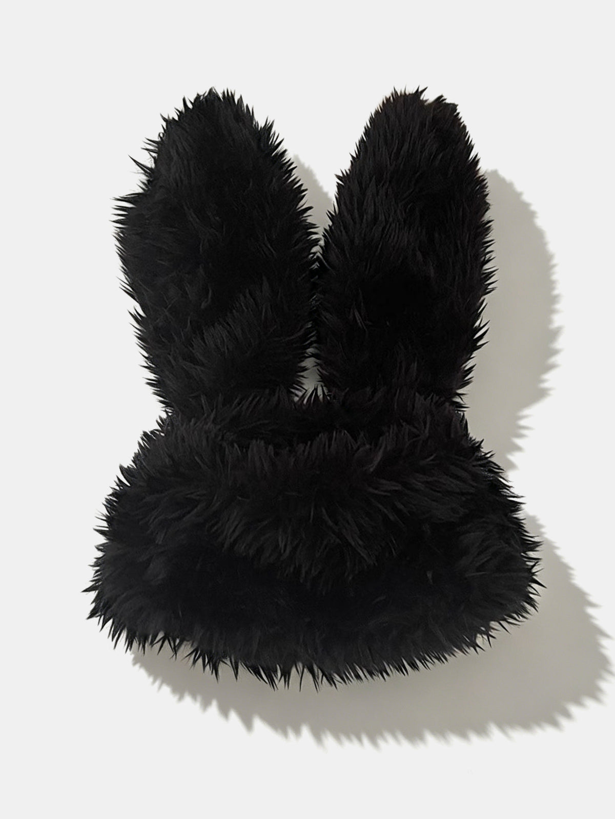 Cute Cartoon Rabbit Ear Decor Soft Furry Warm Plush Hat With Fun Designer