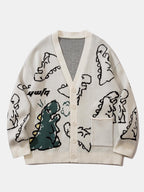 Dinosaur Print Button Up Cardigan