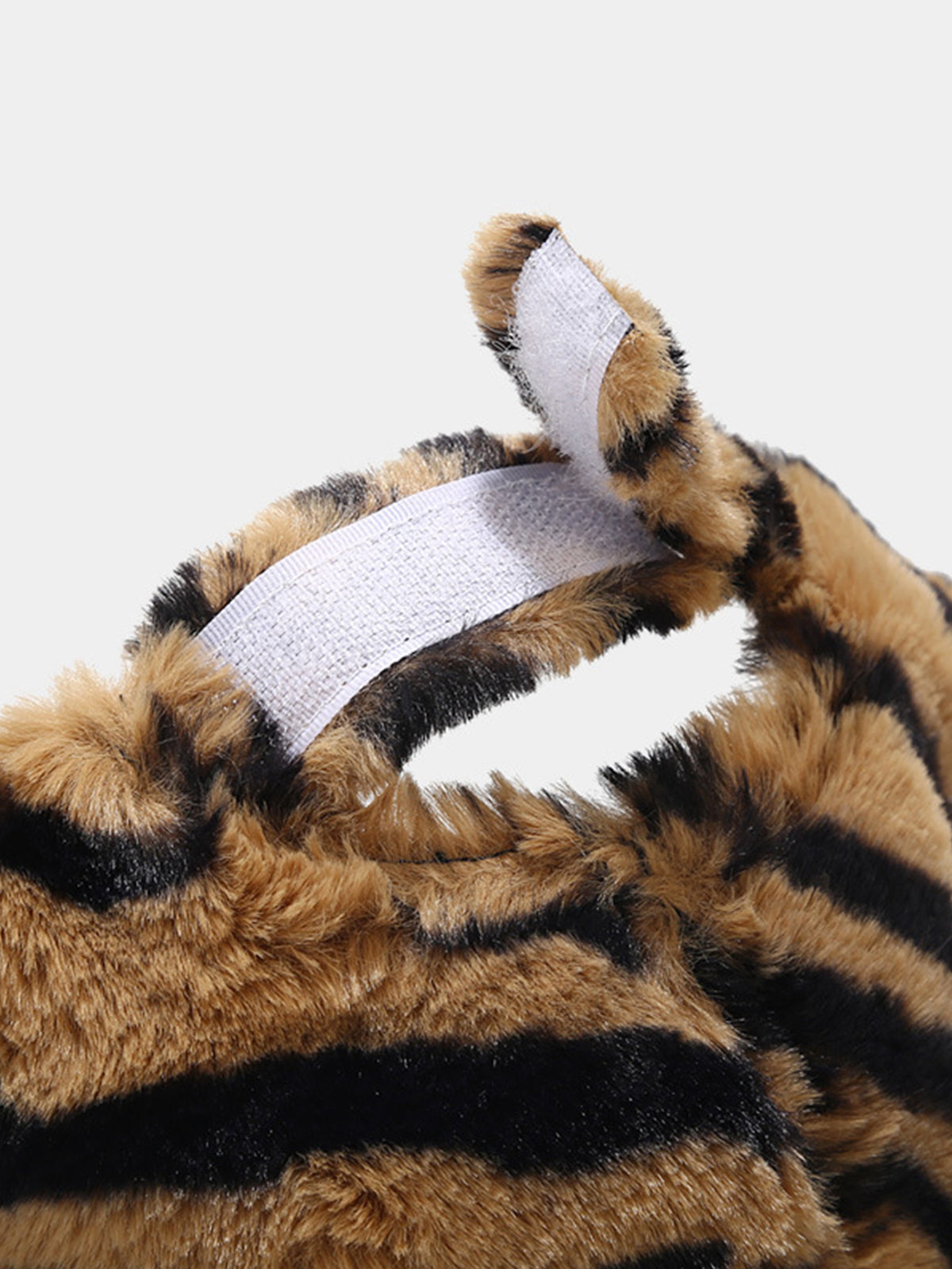 Fuzzy Fluffy Faux Fur Zebra Tiger Print Baseball Cap