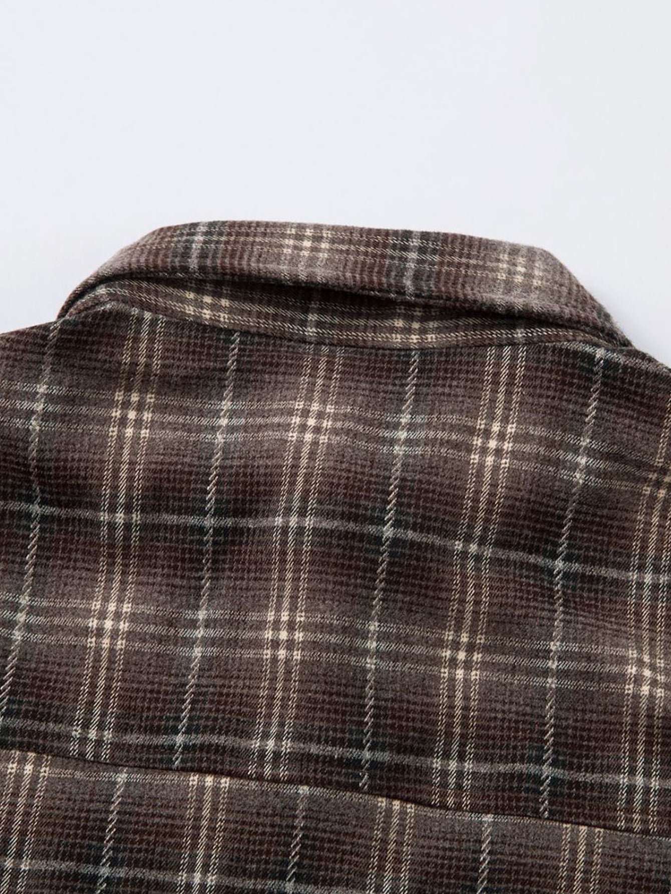 2 In 1 Distressed Plaid Shirt