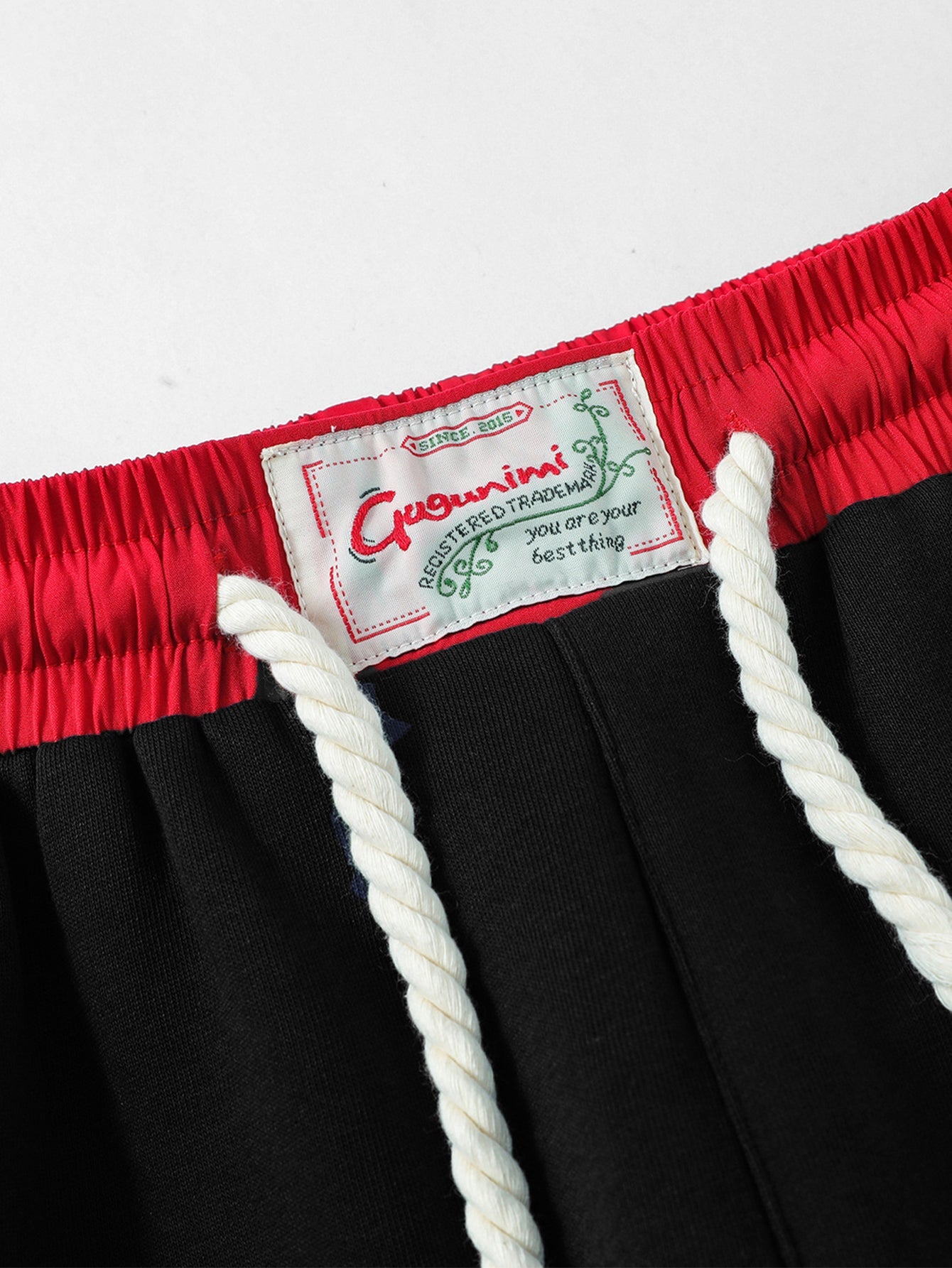 Slogan Print Straight Leg Baggy Sweatpants