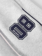 Number Print Wide-Leg Baggy Sweatpants