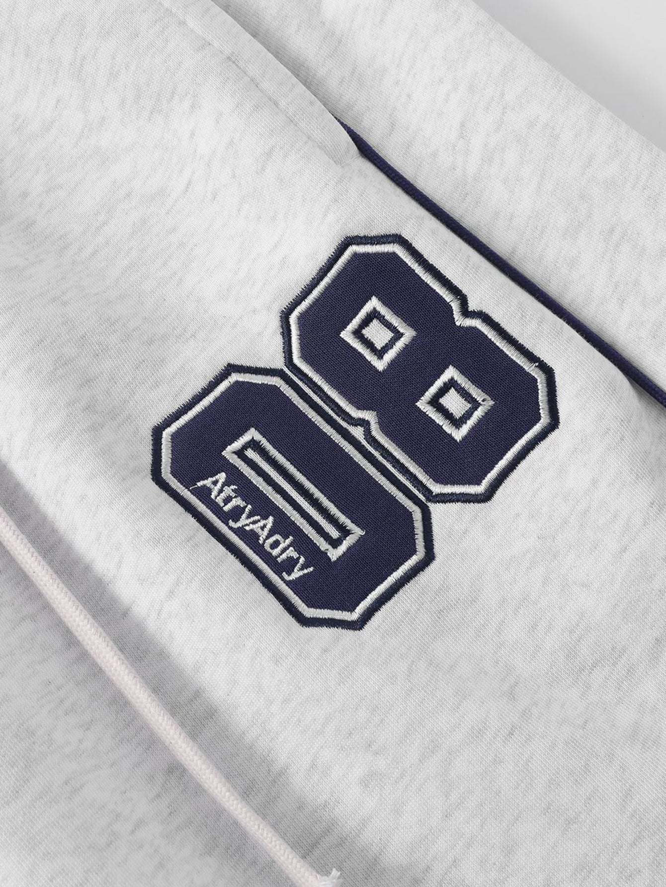 Number Print Wide-Leg Baggy Sweatpants