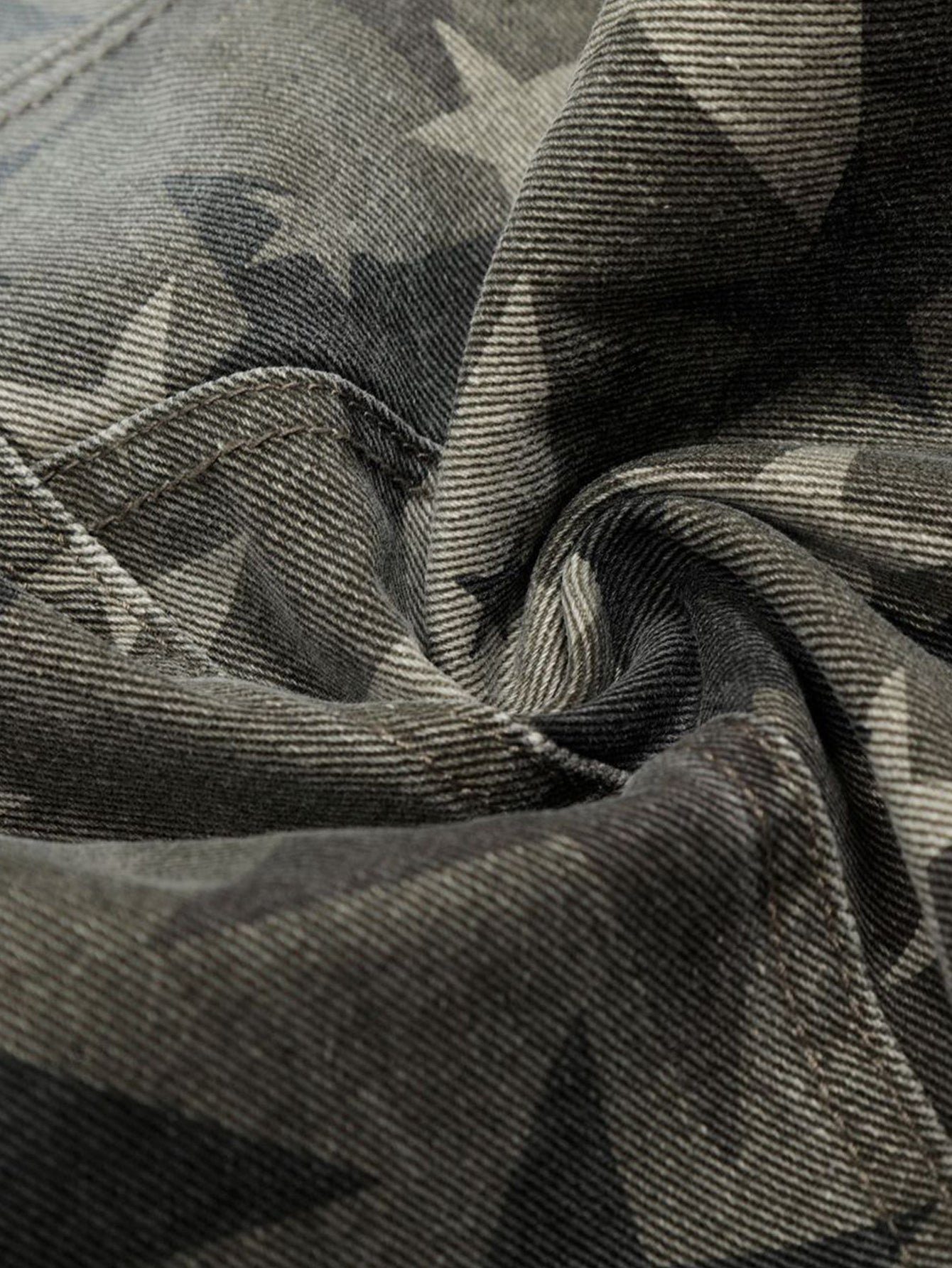 Camouflage Star Print Wide Leg Baggy Pants