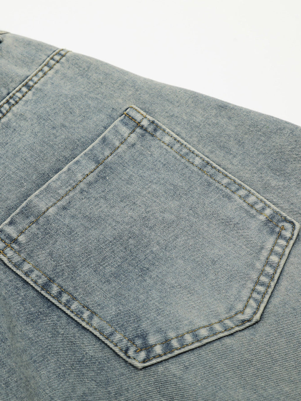 Washed Distressed Denim Baggy Pants