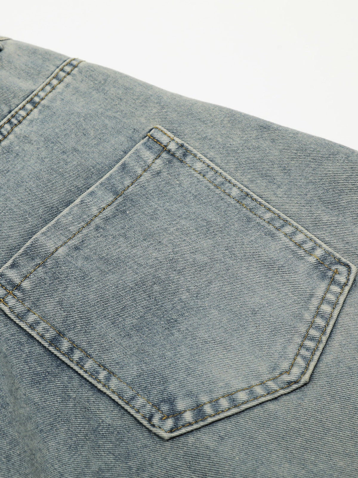 Washed Distressed Denim Baggy Pants