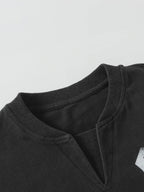 2 In 1 Slogan Print Distressed T-Shirt