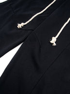Wide-Leg Baggy Sweatpants With Drawstrings
