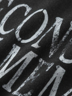 2 In 1 Slogan Print Distressed T-Shirt