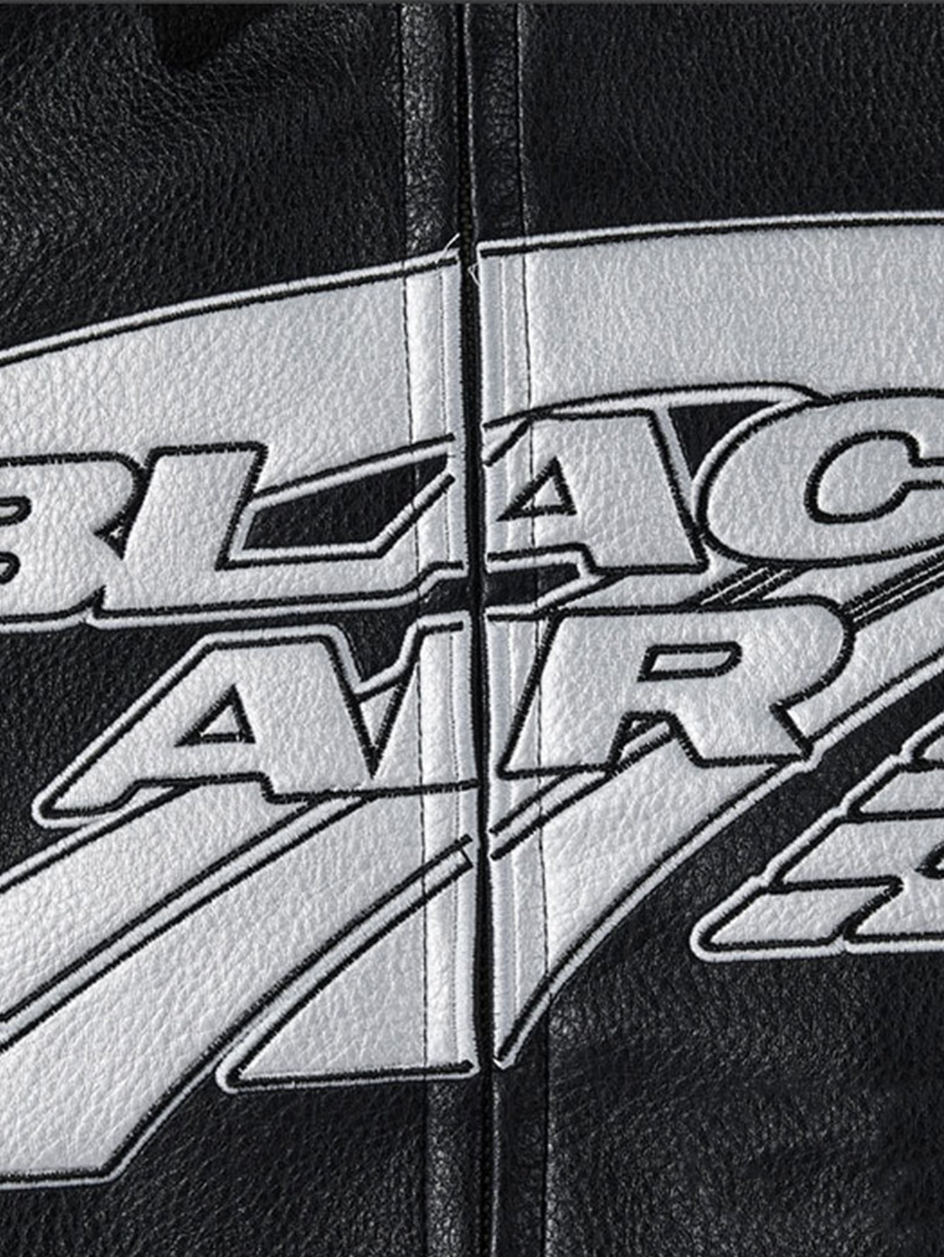 Black Air Techwear Leather Jacket