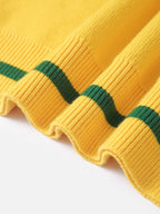 Number Print Polo Neck Sweater