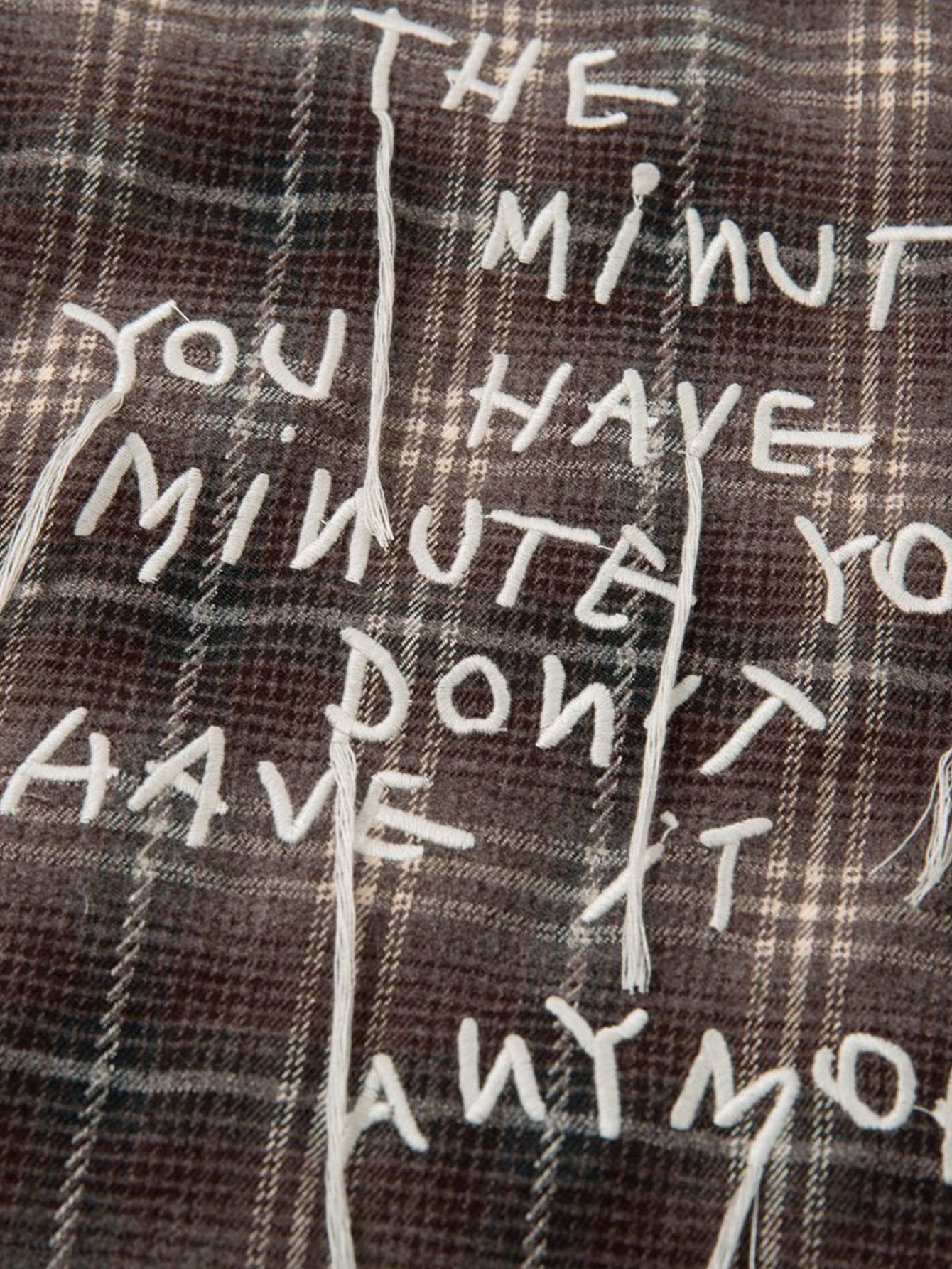 2 In 1 Distressed Plaid Shirt