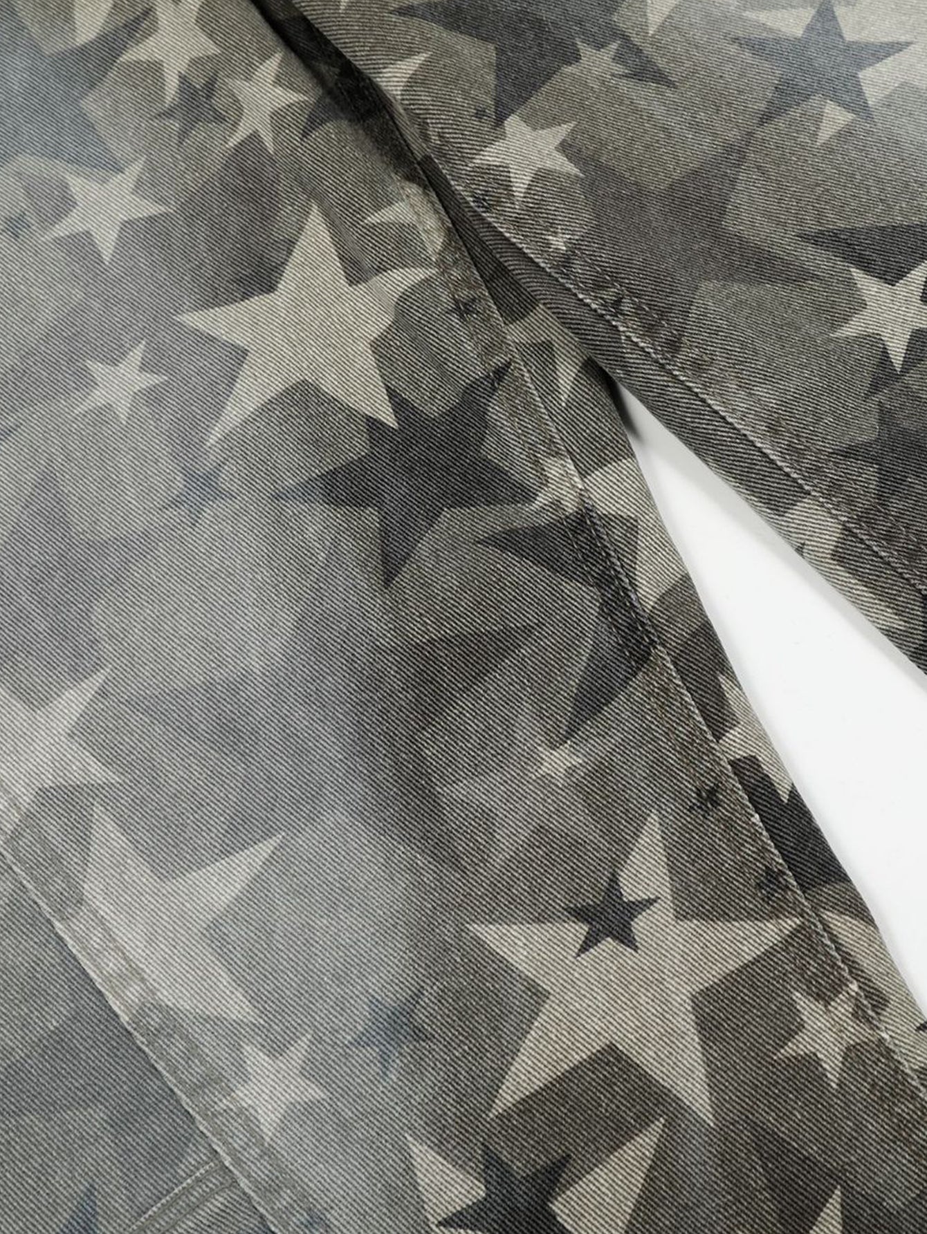 Camouflage Star Print Wide Leg Baggy Pants