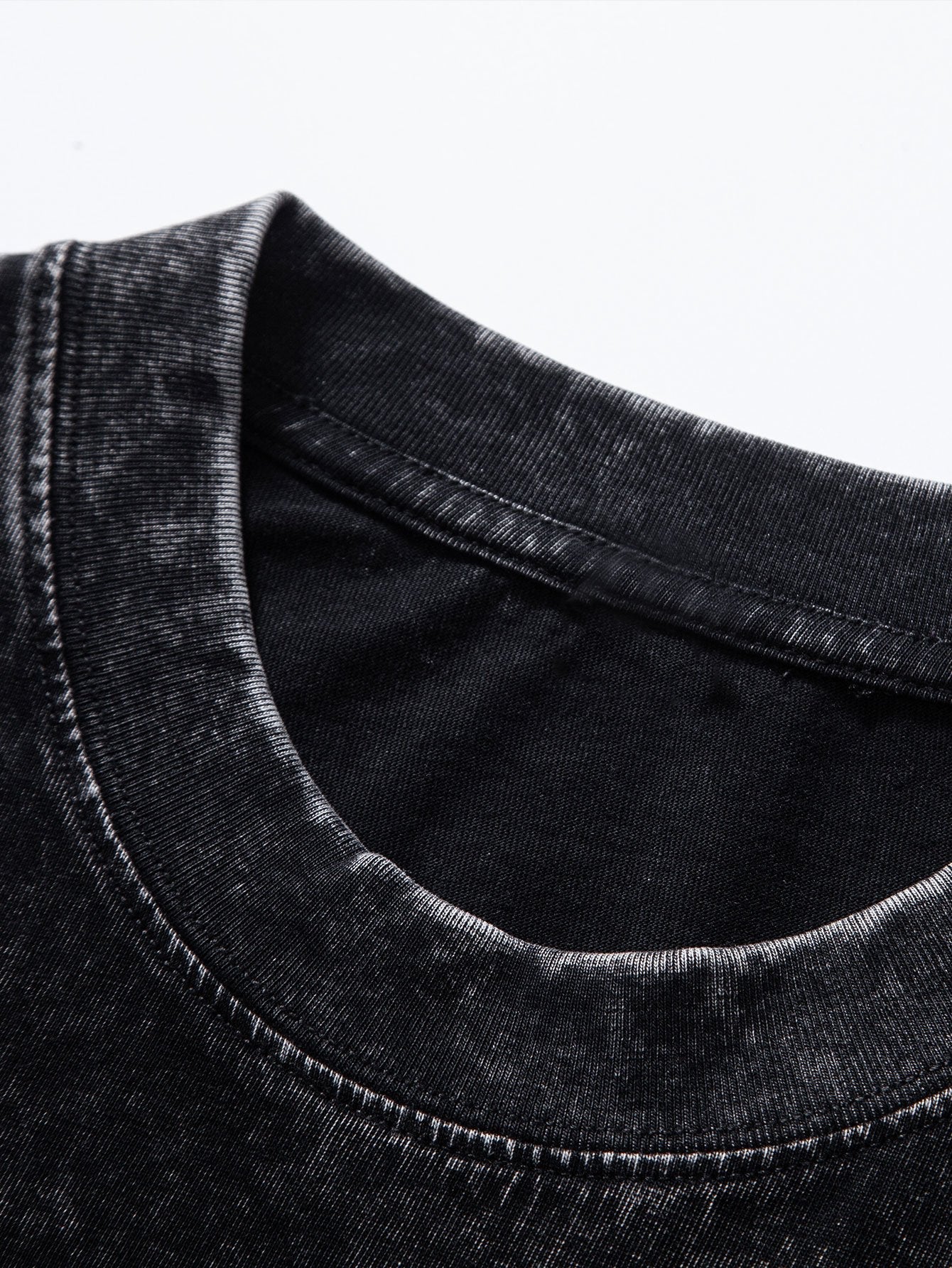 Tattered Bear Print Washed Drop Shoulder Oversize T-Shirt