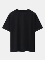 Tattered Bear Print Drop Shoulder Oversize T-Shirt
