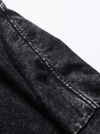 Dissolving Bear Print Washed Drop Shoulder Oversize T-Shirt