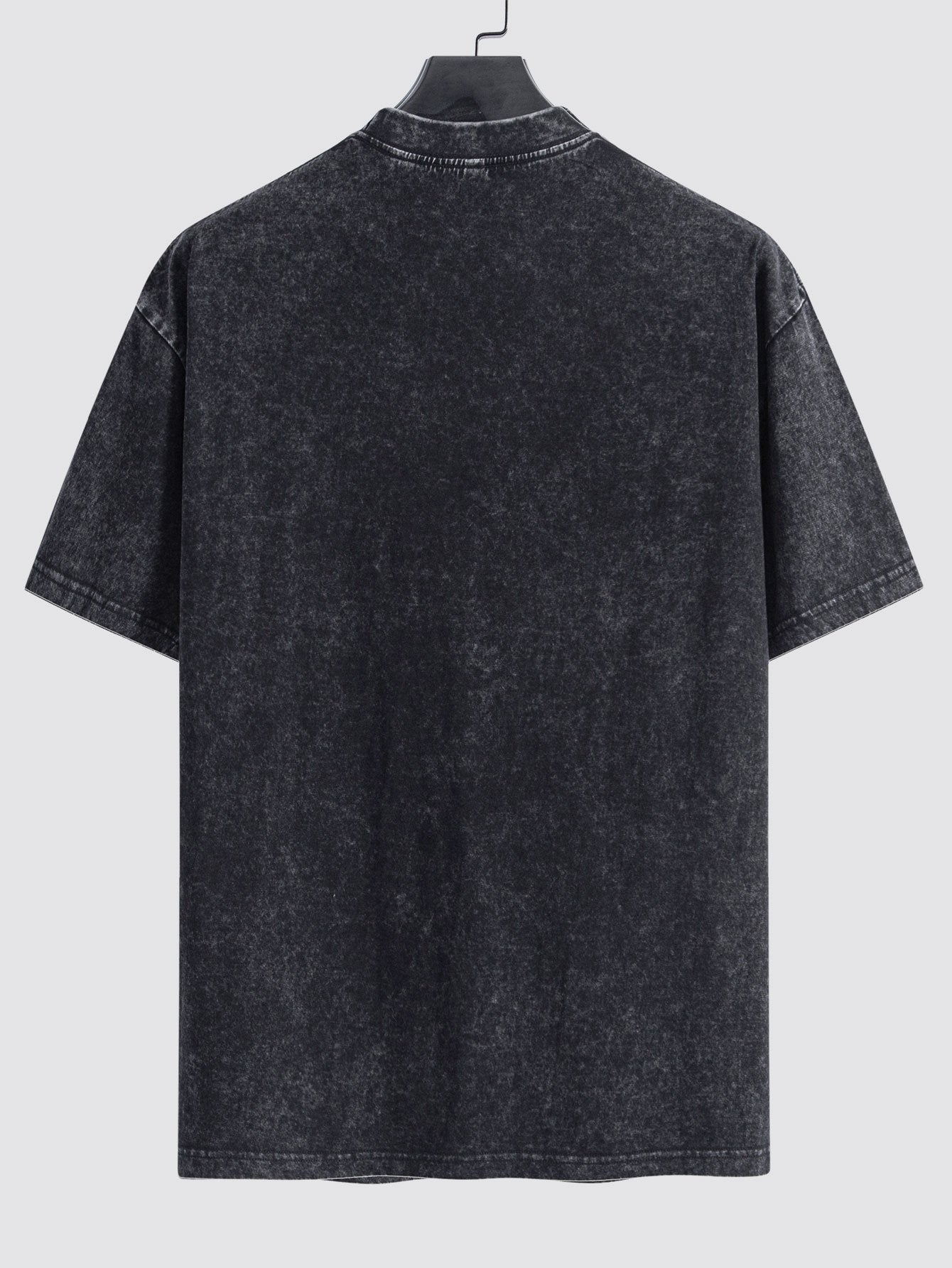 Slogan Skeleton Print Washed Drop Shoulder Oversize T-Shirt