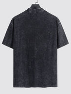 Los Angeles Basketball Print Washed Drop Shoulder Oversize T-Shirt